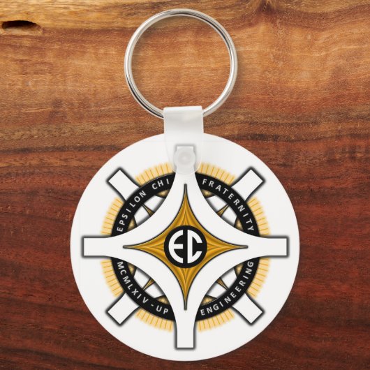 Epsilon Chi White Background Sleutelhanger (Voorkant)
