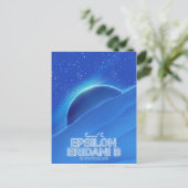 Epsilon Eridani b sci-fi Travel poster Briefkaart (Staand voorkant)