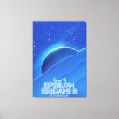 Epsilon Eridani b sci-fi Travel poster Canvas Afdruk (Voorkant)