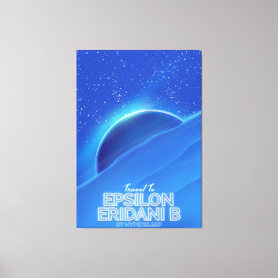 Epsilon Eridani b sci-fi Travel poster Canvas Afdruk
