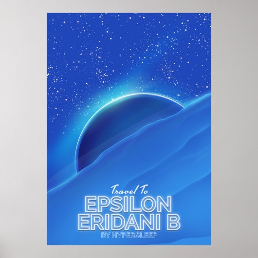 Epsilon Eridani b science fiction Reisposter Poster (Voorkant)