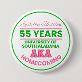 Epsilon Upsilon Custom Homecoming Pin Ronde Button 7,6 Cm (Voorkant)