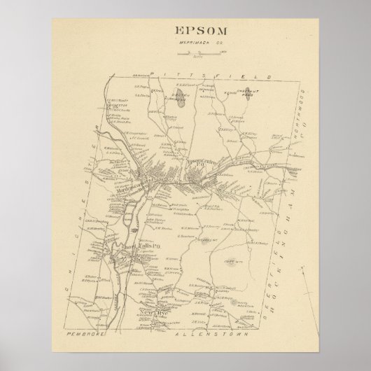 Epsom, Merrimack Co. Poster (Voorkant)