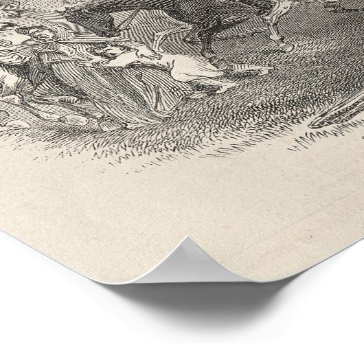 Epsom Races, Derby Day: De cursus verlaten Poster (Hoek)