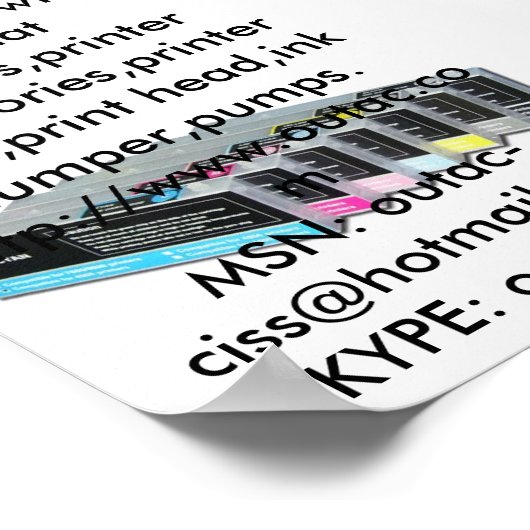 Epson 4450,Epson 4880 navulbare cartridge, enz. Poster (Hoek)