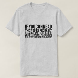 Epstein doodde zichzelf geen zwarte tekst T-Shirt