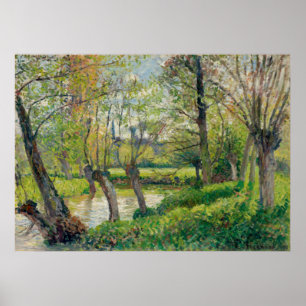 Epte in Eragny, Zon door Camille Pissarro Poster
