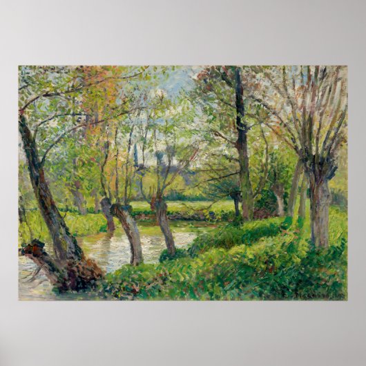 Epte in Eragny, Zon door Camille Pissarro Poster (Voorkant)