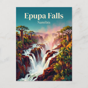 Epupa-watervallen Namibië Briefkaart
