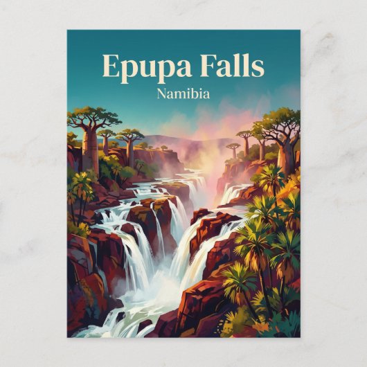 Epupa-watervallen Namibië Briefkaart (Voorkant)