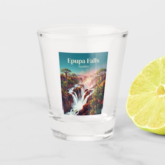 Epupa-watervallen Namibië Shot Glas (Voorkant)