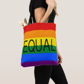 EQUAL Gay Pride Flag LGBT Tote Bag (Dichtbij)