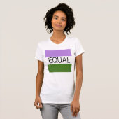 EQUAL Genderqueer Flag T-shirt (Voorkant volledig)