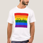 EQUAL Regenboog Gay Pride Vlag T-shirt (Voorkant)