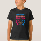 Equal Rights Equal Voice Feminist  Equality Resist T-shirt (Voorkant)