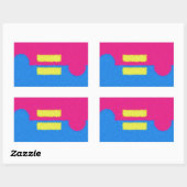 Equal Rights Logo, Impressionistische stijl Sticke Rechthoekige Sticker (Vel)