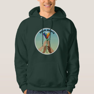 Equal Rights Rainbow Flower-Diverse and Unity Hoodie