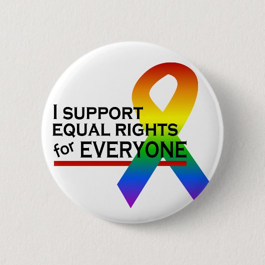 Equal Rights Support-knop Ronde Button 5,7 Cm (Voorkant)