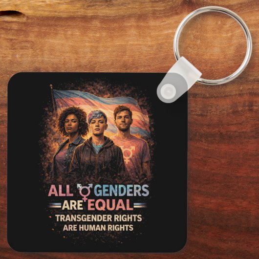 Equal Under Every Flag Sleutelhanger (Achterkant)