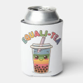 Equali-Tea Grappige LGBTQ Bubble Tea Pride Maand Blikjeskoeler (Blikje Voorkant)