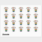 Equali-Tea Grappige LGBTQ Bubble Tea Pride Maand Ronde Sticker (Vel)