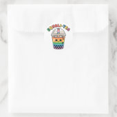Equali-Tea Grappige LGBTQ Bubble Tea Pride Maand Ronde Sticker (Tas)