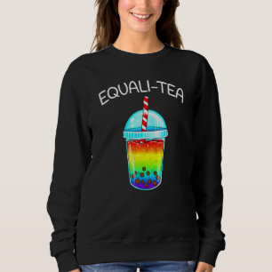 Equali - Tea Rainbow Cute Boba Bubble Tea - Lgbtq Trui