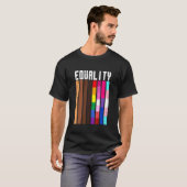 Equality Black Lgbt Pride Rainbow Lesbian Gay Bi T T-shirt (Voorkant volledig)