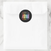 Equality Bookshelf Diversity Inclusion Kindness JU Ronde Sticker (Tas)