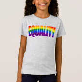 Equality Colorful Gradient Rainbow Typografie T-shirt (Voorkant)