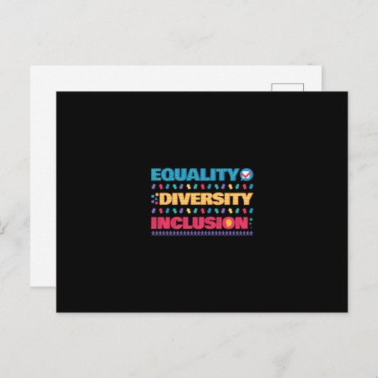 Equality Diversity Inclusion Briefkaart (Voorkant / Achterkant)