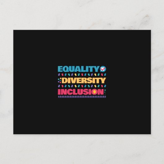 Equality Diversity Inclusion Briefkaart (Voorkant)