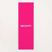 "Equality" Fuchsia Hot Roze Wit Yoga Mat (Voorkant)