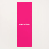 "Equality" Fuchsia Hot Roze Wit Yoga Mat (Achterkant)