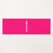 "Equality" Fuchsia Hot Roze Wit Yoga Mat (Voorkant (horizontaal))