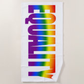 Equality Gay Pride LGBT Rainbow Typografie LGBTQ Strandlaken (Voorkant)