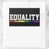 Equality Gay Pride Rechthoekige Sticker (Tas)