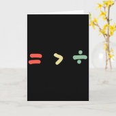 Equality Is Greater Than Division Math Black Histo Kaart (Gele Bloem)