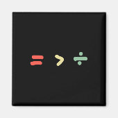 Equality Is Greater Than Division Math Black Histo Magneet (Voorkant)