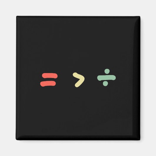 Equality Is Greater Than Division Math Black Histo Magneet (Voorkant)