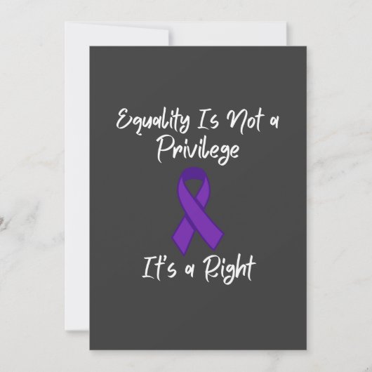 Equality is not a privilege it’s a right, feminism kaart (Voorkant)