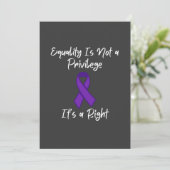 Equality is not a privilege it’s a right, feminism kaart (Staand voorkant)