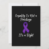 Equality is not a privilege it’s a right, feminism kaart (Achterkant)
