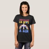 Equality Is Not A Sin Gay Christian Ally Jesus Cro T-shirt (Voorkant volledig)