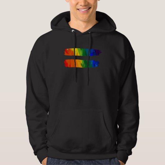 Equality LGBT Pride Awareness Rainbow For Gay & Le Hoodie (Voorkant)