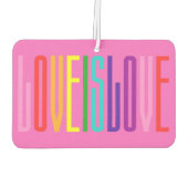 Equality Love is Love LGBT Gay Pride Rainbow Text Luchtverfrisser (Achterkant)