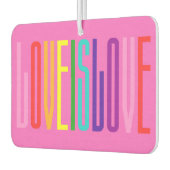 Equality Love is Love LGBT Gay Pride Rainbow Text Luchtverfrisser (Links)