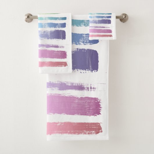Equality Love Rainbow Brush Strokes LGBTQ ID656 Bad Handdoek (Insitu)