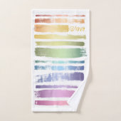 Equality Love Rainbow Brush Strokes LGBTQ ID656 Bad Handdoek (Handdoek)
