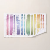 Equality Love Rainbow Brush Strokes LGBTQ ID656 Bad Handdoek (Handdoek)